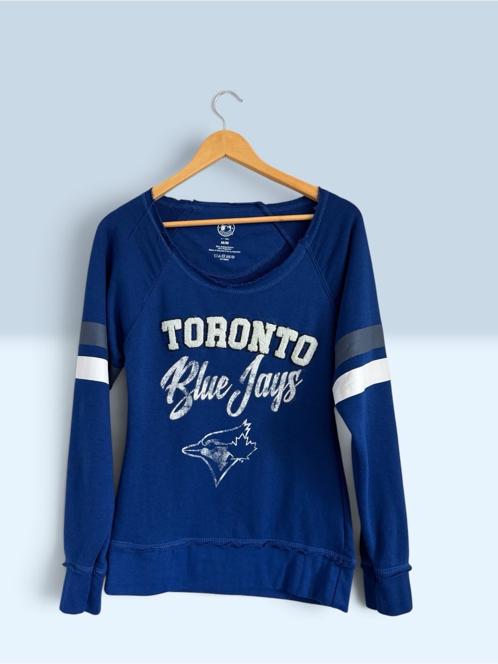 Genuine Merchandise Toronto Blue Jays Blue & White Deep Scoop Sweatshirt